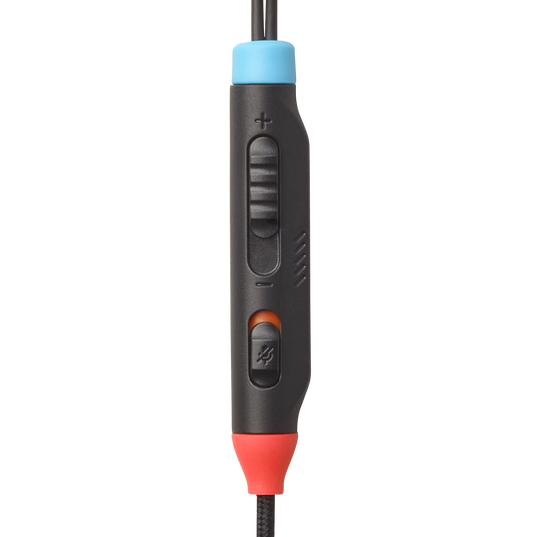 JBL Quantum 50N - Blue & Red - Wired in-ear gaming headset with volume slider and mic mute - Detailshot 3